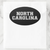 North Carolina Ovaler Aufkleber (Tasche)