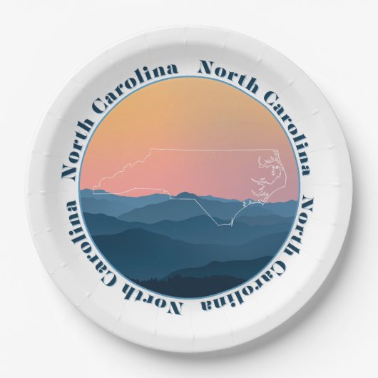 North Carolina Pappteller (Vorderseite)