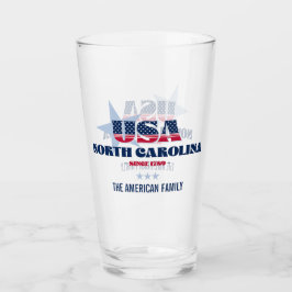 North Carolina Patriotic Pride Personalisiert Glas
