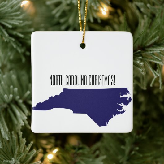 North Carolina Personalisierte Weihnachten Keramikornament (Baum)