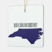North Carolina Personalisierte Weihnachten Keramikornament (Links)