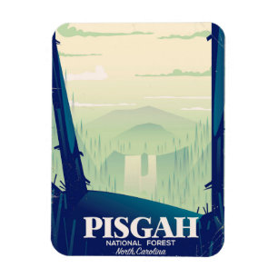 North Carolina Pisgah Nationalpark-Reiseplakat Magnet