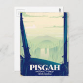 North Carolina Pisgah Nationalpark Reiseplakat Postkarte (Vorne/Hinten)