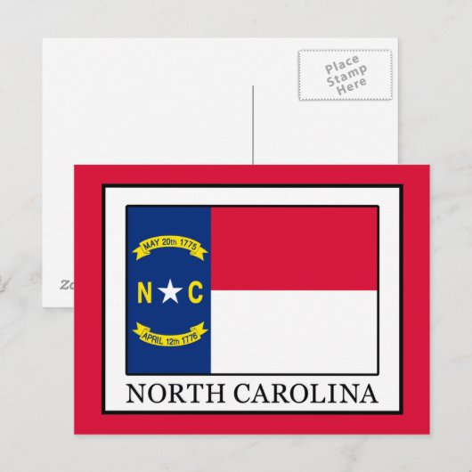 North Carolina Postkarte (Vorne/Hinten)