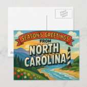 NORTH CAROLINA Postkarte (Vorne/Hinten)