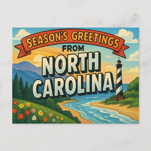NORTH CAROLINA Postkarte (Vorderseite)