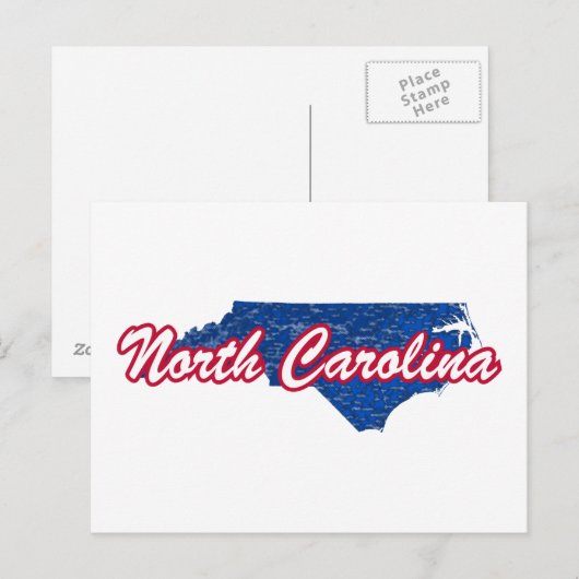North Carolina Postkarte (Vorne/Hinten)