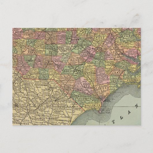 North Carolina Postkarte (Vorderseite)