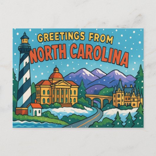 NORTH CAROLINA Postkarte (Vorderseite)