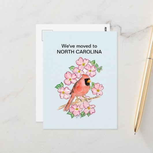 North Carolina Postkarte (Vorderseite/Rückseite Beispiel)