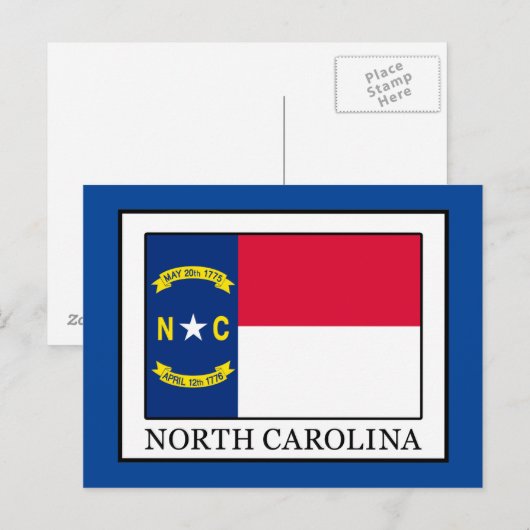 North Carolina Postkarte (Vorne/Hinten)