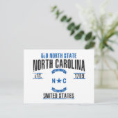 North Carolina Postkarte (Stehend Vorderseite)