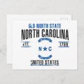 North Carolina Postkarte (Vorne/Hinten)