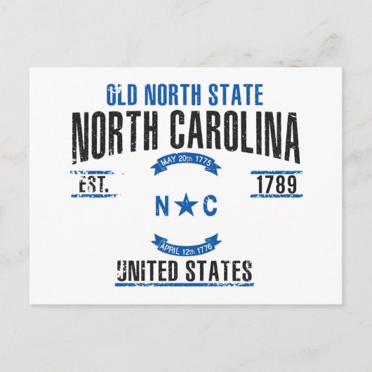 North Carolina Postkarte (Vorderseite)