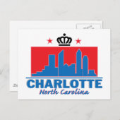 NORTH CAROLINA POSTKARTE (Vorne/Hinten)