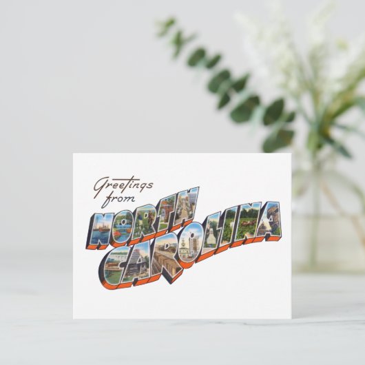 North Carolina Postkarte (Stehend Vorderseite)