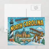 NORTH CAROLINA Postkarte (Vorne/Hinten)