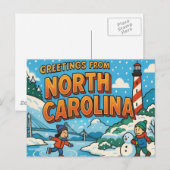 NORTH CAROLINA Postkarte (Vorne/Hinten)