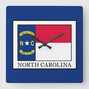 North Carolina Quadratische Wanduhr