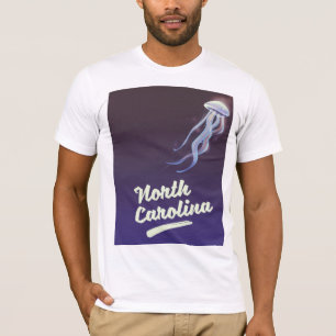 North Carolina Quallen Reiseplakat T-Shirt