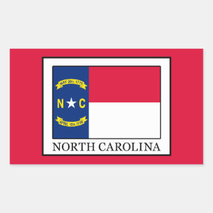 North Carolina Rechteckiger Aufkleber