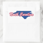 North Carolina Rechteckiger Aufkleber (Tasche)