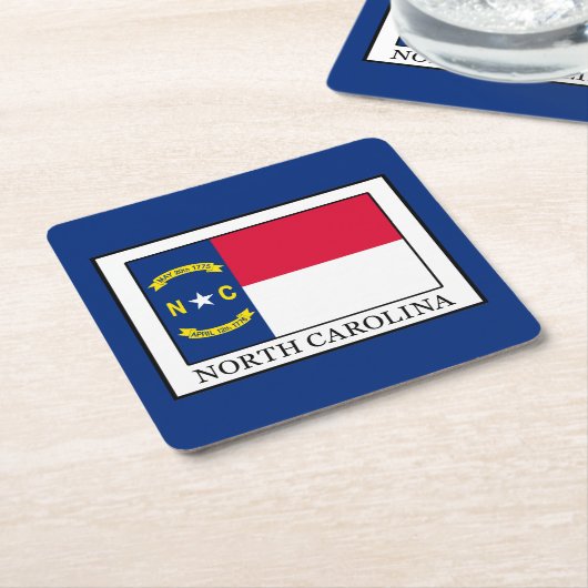 North Carolina Rechteckiger Pappuntersetzer (angewinkelt)