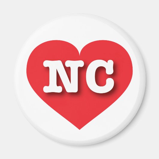 North Carolina Red Heart - I Liebe NC Magnet (Vorne)