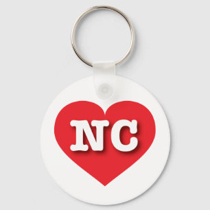 North Carolina Red Heart - I Liebe NC Schlüsselanhänger