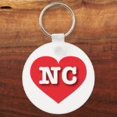 North Carolina Red Heart - I Liebe NC Schlüsselanhänger (Vorderseite)