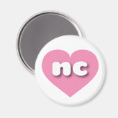 North Carolina rosa heart - I Liebe Magnet (Vorderseite/Rückseite)