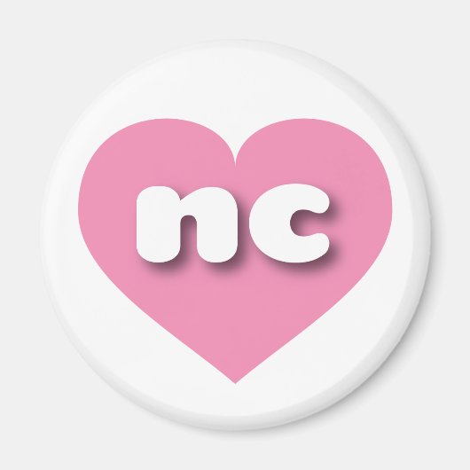North Carolina rosa heart - I Liebe Magnet (Vorne)