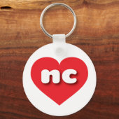 North Carolina rotes Herz - I Liebe Schlüsselanhänger (Vorderseite)
