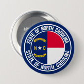 North Carolina Round Emblem Button (Vorne & Hinten)