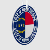 North Carolina Round Emblem Ornament (Vorderseite)
