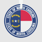 North Carolina Round Emblem Ornament (Rückseite)