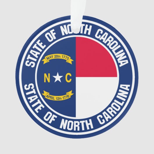 North Carolina Round Emblem Ornament (Vorderseite)