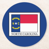 North Carolina Runder Pappuntersetzer (Vorderseite)