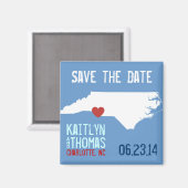North Carolina Save the Date - Customizable City Magnet (Vorderseite/Rückseite)