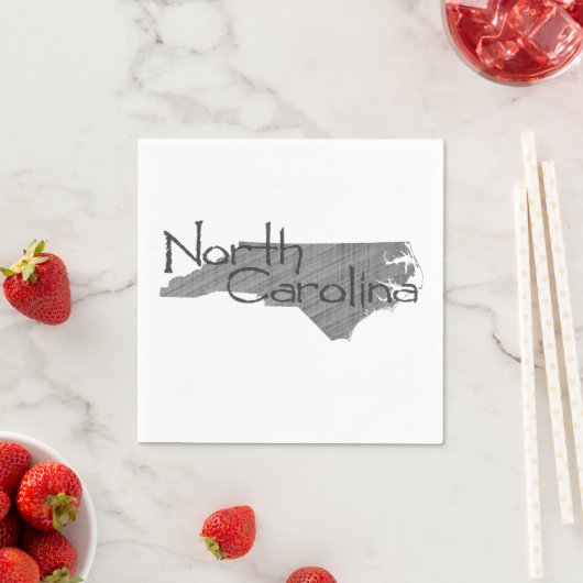 North Carolina Shaped Carolinian Paper Party Serviette (Beispiel)
