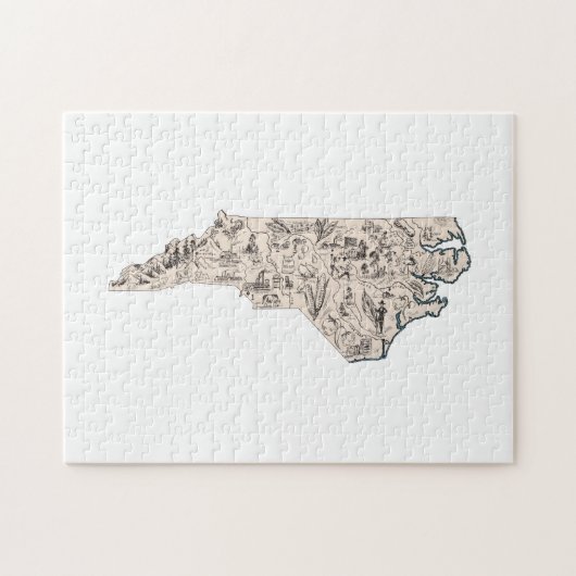 North Carolina Shaped Tar Puzzle (Horizontal)