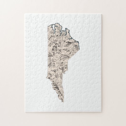 North Carolina Shaped Tar Puzzle (Vertikal)