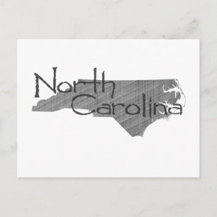 North Carolina Shaped Vintag Gray Chalkboard Name Postkarte