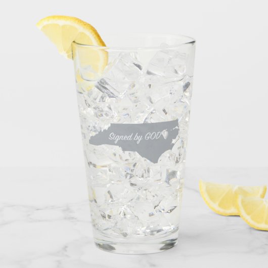 North Carolina, signiert durch den Gottesglas-Cup Glas (Vorderseite Ice)