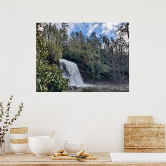 North Carolina Silver Run Falls Wasserfall Poster (Küche)