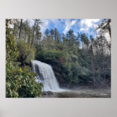 North Carolina Silver Run Falls Wasserfall Poster (Vorne)