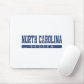 North Carolina Soccer Blau Vintage Text Mousepad (Mit Mouse)