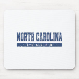 North Carolina Soccer Blau Vintage Text Mousepad