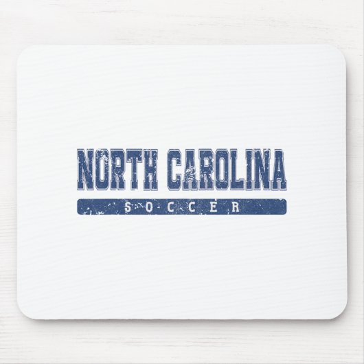 North Carolina Soccer Blau Vintage Text Mousepad (Vorne)