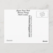 North Carolina, Square Dance Band, Fontana Village Postkarte (Rückseite)